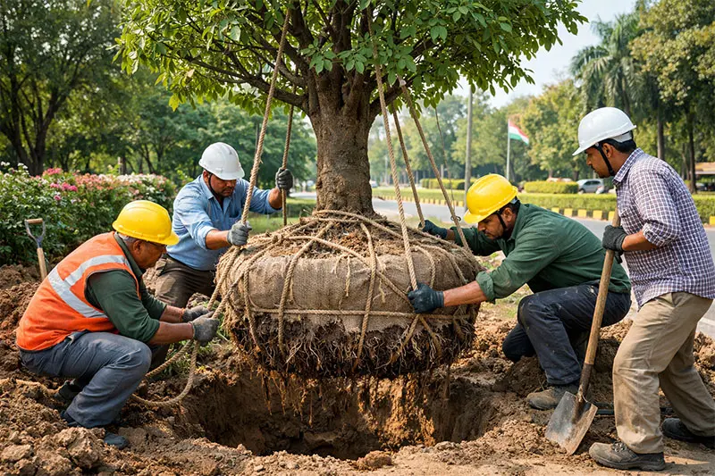 Replantation of Trees in Hyderabad